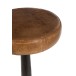 Tabouret de bar en cuir et métal marron 36x36x80 cm