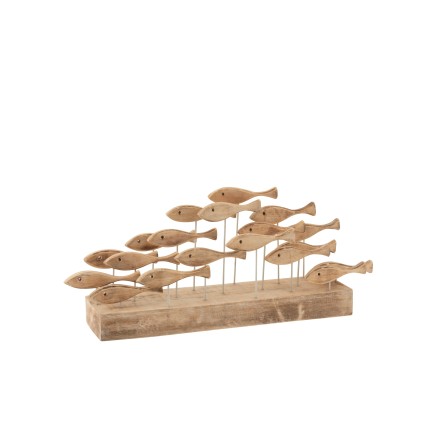 19 peces en base de madera natural 73x14x42 cm