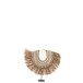 Collier de coquillages sur socle en Pierre et Bois Naturel 40x8x36cm