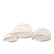 Set de 3 plateaux avec protections en bois blanc 48x44x24 cm