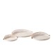 Set de 3 plateaux avec protections en bois blanc 48x44x24 cm