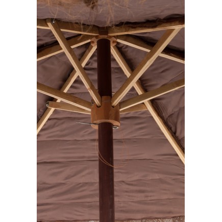 Parasol feuille en bois marron 150x150x270 cm