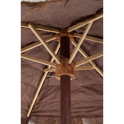 Parasol feuille en bois marron 290x290x240 cm