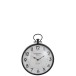 Reloj bola redonda metal negro vidrio Alt. 49 cm