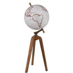 GLOBE SUR PIED BOIS BLANC / NATUREL 104 cm