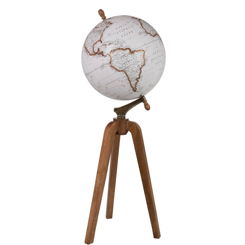 GLOBE SUR PIED BOIS BLANC / NATUREL 104 cm