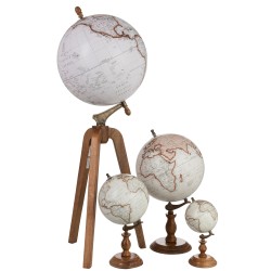 GLOBE SUR PIED BOIS BLANC / NATUREL 104 cm