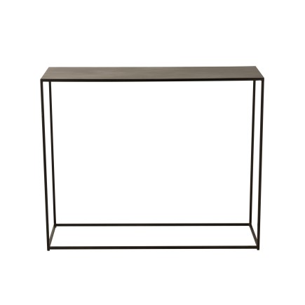 Console rectangulaire en métal noir 110x35x90cm