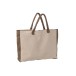 Sac de plage avec anse en coton beige 51x34x37 cm