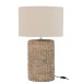 Lampe avec abat-jour en textile naturel 42x42x67 cm