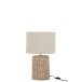 Lampe en polyester et céramique Naturel 28x28x47cm