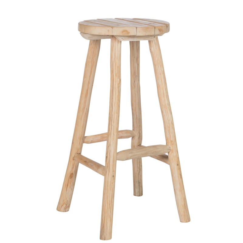 Tabouret rond en Bois Naturel 36x45x80cm