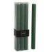 Boite de 6 bougies 13H en Paraffine vert 7x4.5x24 cm