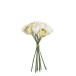 Bouquet de 12 tulipes en plastique blanc 17x17x28 cm