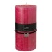 Bougie cylindrique 140H en Paraffine Fuchsia 10x10x20 cm