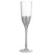 Flute à champagne avec fond en argent en verre H26cm