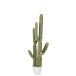 Cactus vert dans pot en plastique blanc 36x20x115 cm