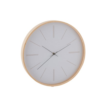 Horloge murale contour bois 40 cm