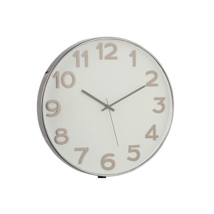 Horloge murale chiffres arabes blanc et gris 39 cm