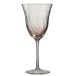 Verre à vin en verre irrégulier rose H22cm