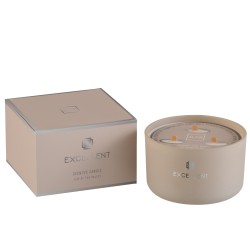 Vela perfumada de 40 horas en tarro de vidrio beige de 14x14x9.5 cm