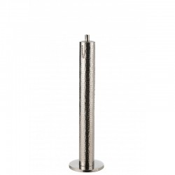 Torche en métal argent 23.5x23.5x87 cm