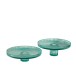 Set de 2 plats en verre Azur 19.7x19.7x7.8 cm