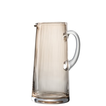 Carafe  avec lignes en verre ambré H25cm