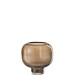 Vase rond sur pied en verre marron 16x16x16 cm