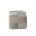 Pouf 1 personne en textile gris clair