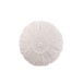 Coussin rond avec dentelle en coton blanc 39x39cm