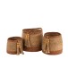 Set de 3 paniers ronds en bois naturel 39x39x35 cm