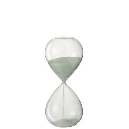 Sablier en verre sable blanc 24cm