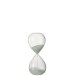 Reloj de arena de vidrio con arena blanca de 19 cm