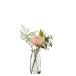 Bouquet de rose artificiel en plastique rose 13x13x25 cm