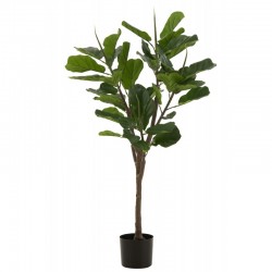 Ficus artificial en maceta de plástico verde de 30x30x129 cm