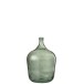 Vase dame jeanne en verre vert 37x37x56.5 cm