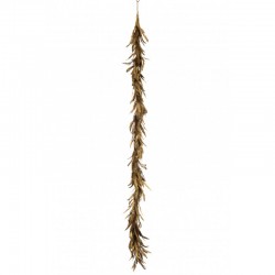 Guirnalda decorativa de plumas doradas de 30x30x145 cm