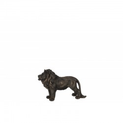 Lion en resina bronce 32.5x10x20.5 cm
