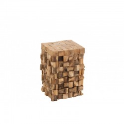 Table d’appoint en bois naturel 30x30x45 cm