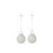 Set de 2 lampes suspendues en verre blanc 16x16x75 cm