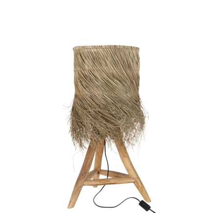 Lampe trépied en bois naturel 48x48x66.5 cm