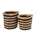 Set de 2 paniers en bois naturel 46x37x36.5 cm