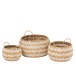 Set de 3 paniers en bois blanc 41x40x27 cm