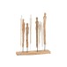 Figurines de 8 personnages sur socle en bois beige 51x10x57.5 cm