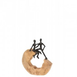 Figurines noire en bois naturel 8x23x28 cm