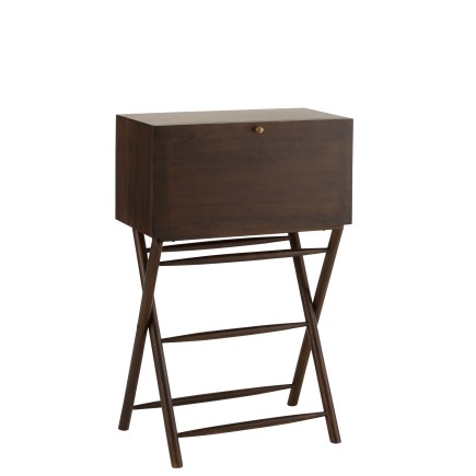 Secretaire en bois de manguier en bois marron 70x35x108 cm