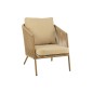 Fauteuil interieur ou exterieur en aluminium beige 72x63x83 cm