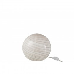 Lámpara de bola de vidrio gris para colocar de 20x20x18 cm