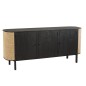 Buffet 3 porte della linea Milo in legno nero 180x46x80 cm